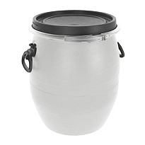 Бочка пластиковая 48 л с хомутом белая в Белорецке Бочка пластиковая 48 л с хомутом белая в Белорецке