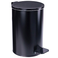 Ведро для мусора с педалью, усиленное, Титан, 10 л, черное, оцинкованная сталь в Белорецке