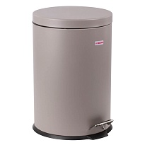 Ведро-контейнер для мусора (урна) с педалью LAIMA Classic, 20 л, серое, матовое, металл, со съемным внутренним ведром в Белорецке