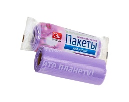 Мешки для мусора 35 л, ароматизированные, сиреневые, в рулоне 20 шт., ПНД, 12 мкм, 560х530 мм, GRIFON Полевые Цветы, 100-034 в Белорецке