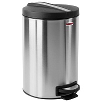 Ведро-контейнер для мусора (урна) с педалью LAIMA Modern, 12 л, матовое, нержавеющая сталь, со съемным внутренним ведром в Белорецке