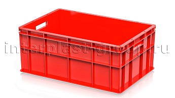 Ящик для молока, мяса, овощей и фруктов сплошной усиленный красный в Белорецке Ящик для молока, мяса, овощей и фруктов сплошной усиленный красный в Белорецке