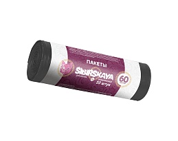 Мешки для мусора 50 л, черные, в рулоне 20 шт., ПНД, 10 мкм, 700х600 мм, SIBIRSKAYA, 101-006 S в Белорецке