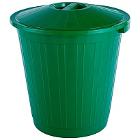 Мусорный бак с крышкой 80 л зеленый 80 зеленый в Белорецке
