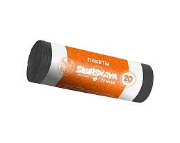 Мешки для мусора 20 л, черные, в рулоне 25 шт., ПНД, 6 мкм, 420х450 мм, SIBIRSKAYA, 101-001 S в Белорецке