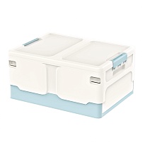 Ящик пластиковый складной белый, дно голубое, 480х360х240 мм в Белорецке Ящик пластиковый складной белый, дно голубое, 480х360х240 мм в Белорецке