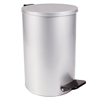 Ведро для мусора с педалью, усиленное, Титан, 10 л, серое, оцинкованная сталь в Белорецке