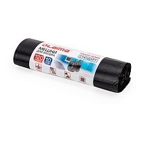 Мешки для мусора 120 л, черные, в рулоне 10 шт., ПНД, 14 мкм, 1100х700 мм, LAIMA, 601385 в Белорецке