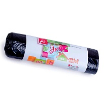 Мешки для мусора 60 л, черные, в рулоне 20 шт., ПНД, 7 мкм, 700х600 мм, Концепция Быта ЭкоДом, 601349 в Белорецке