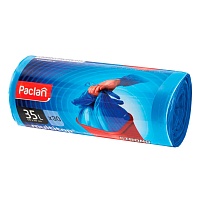 Мешки для мусора 35 л, с ушками, синие, в рулоне 30 шт., ПНД, 10,5 мкм, 640х500 мм, PACLAN Multitop, 600819 в Белорецке