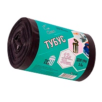 Мешки для мусора 12 л, черные, в рулоне 30 шт., ПНД, 6 мкм, 550х320 мм, Концепция Быта Tubus, 604936 в Белорецке